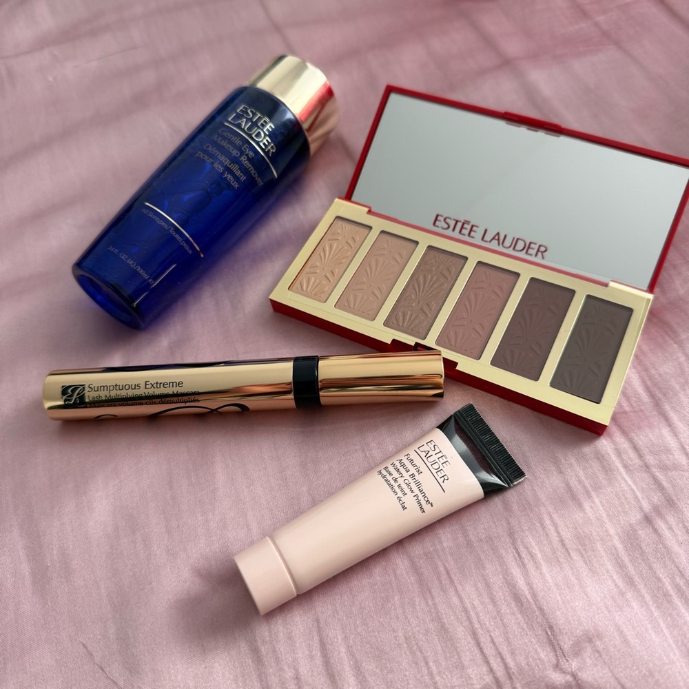 ESTÉE LAUDER EyeShadow Palette + Mascara + Eye Makeup Remover + Primer Bundle